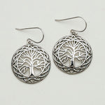 Life Of Tree Earrings 925 Solid Sterling Silver