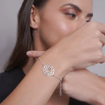 Mandala Design Bracelet in 925 Sterling Silver 404