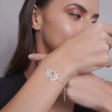 Mandala Design Bracelet in 925 Sterling Silver 404