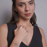 Mandala Design Bracelet in 925 Sterling Silver 404