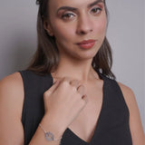 Mandala Design Bracelet in 925 Sterling Silver 404