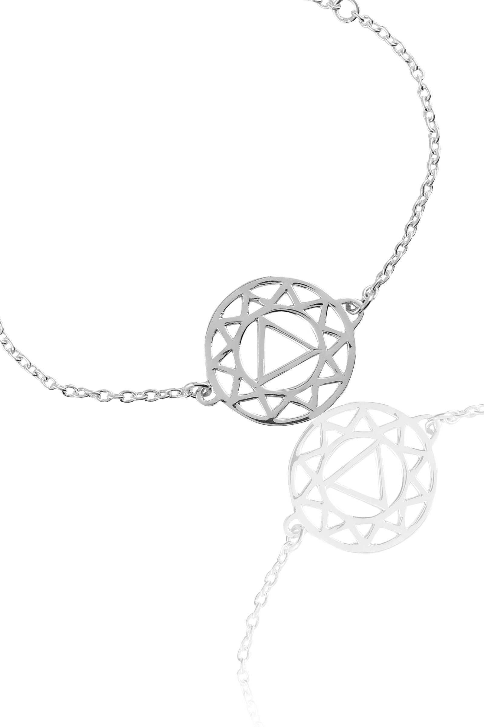 Mandala Design Bracelet in 925 Sterling Silver 404