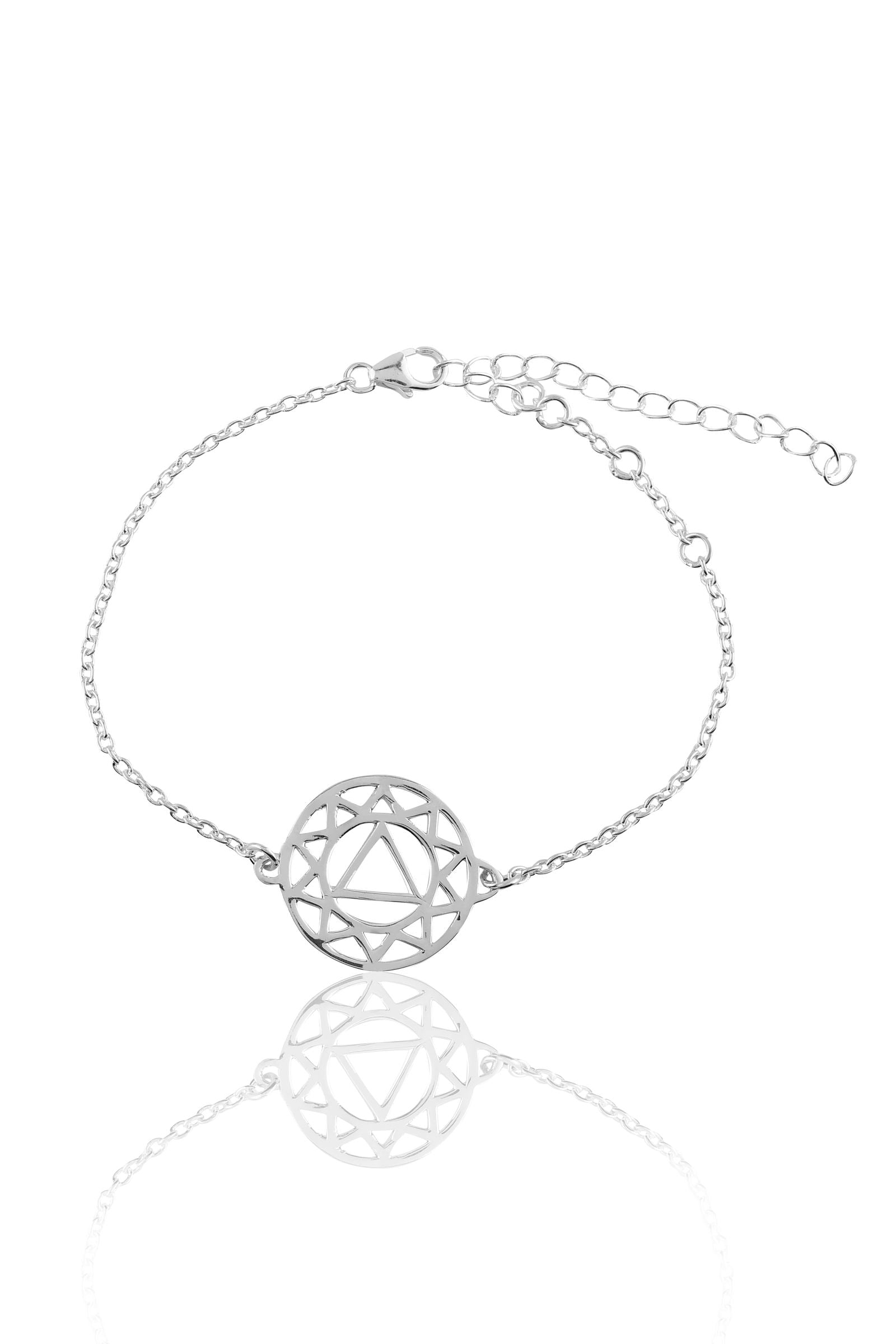 Mandala Design Bracelet in 925 Sterling Silver 404