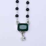 Mangalsutra With Single Green Stone