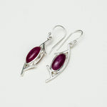 Modern Earrings With Amethyst Gemstone in 925 Sterling Silver