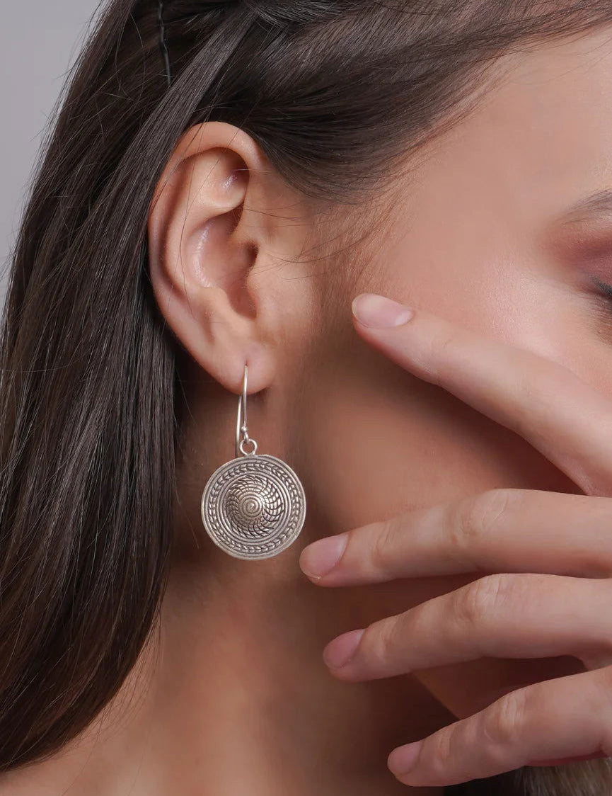 Mohnaa Antique Silver Earring