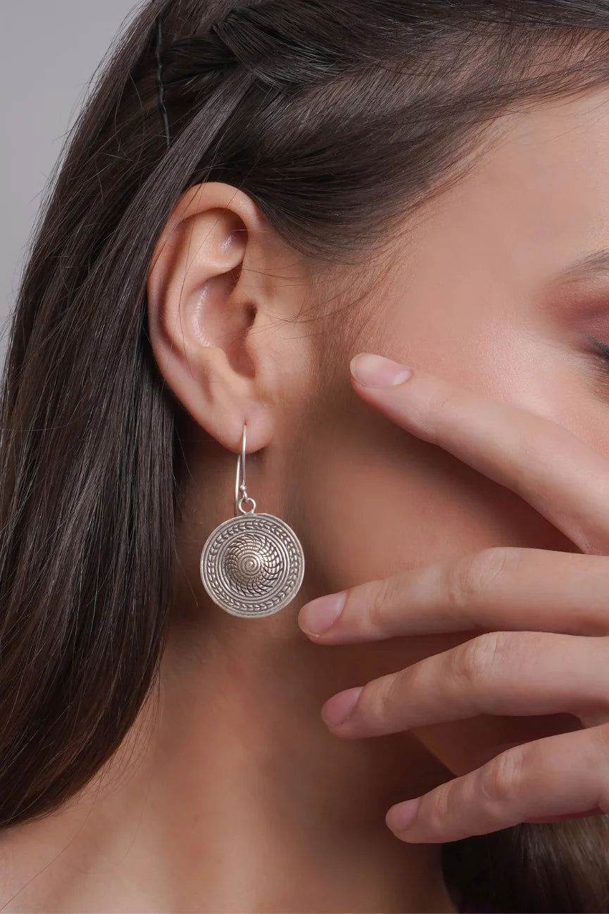 Mohnaa Antique Silver Earring