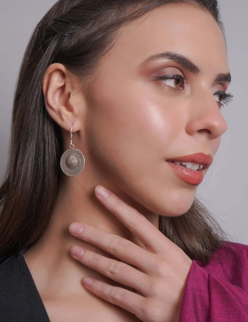 Mohnaa Antique Silver Earring