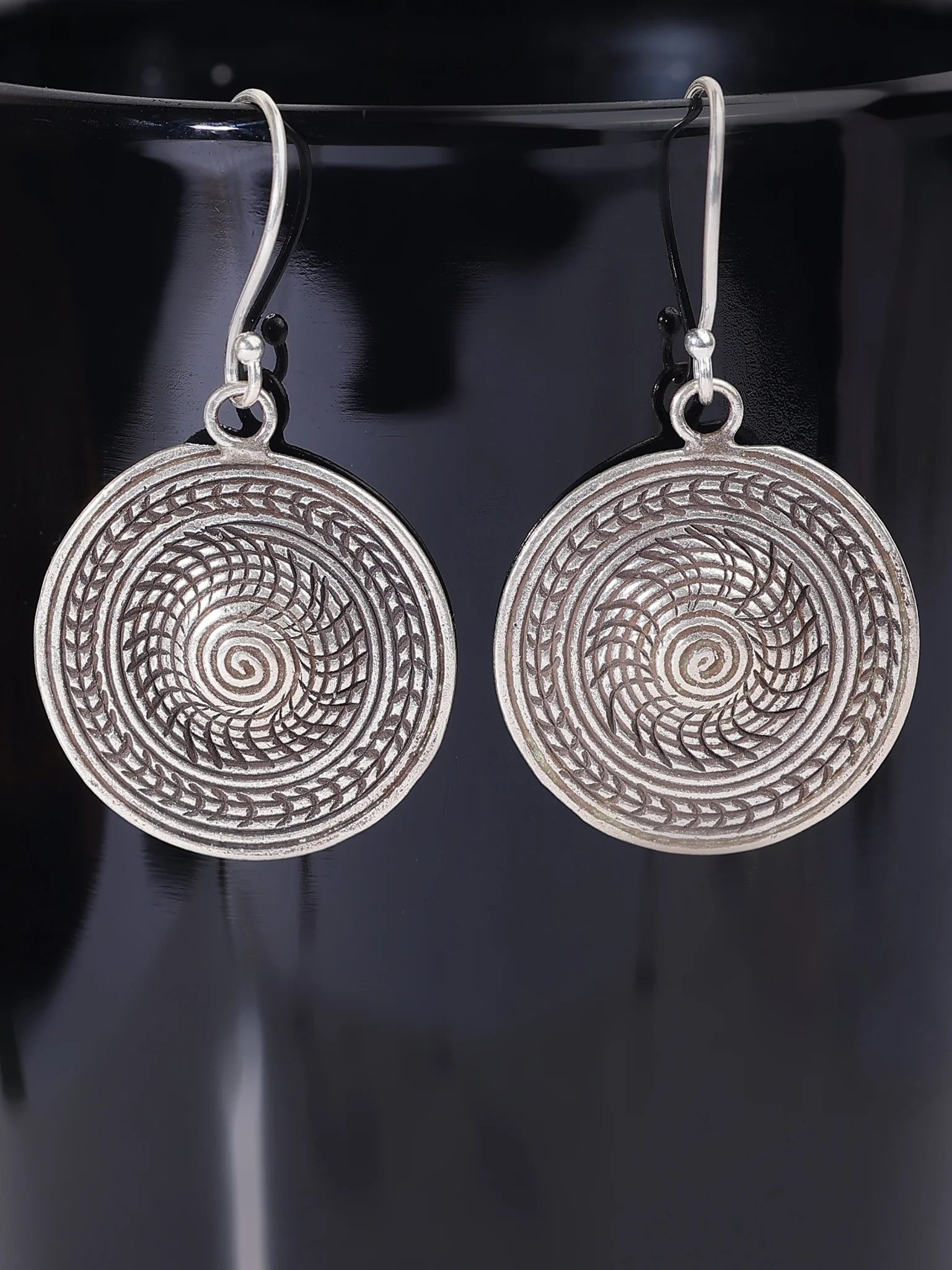 Mohnaa Antique Silver Earring