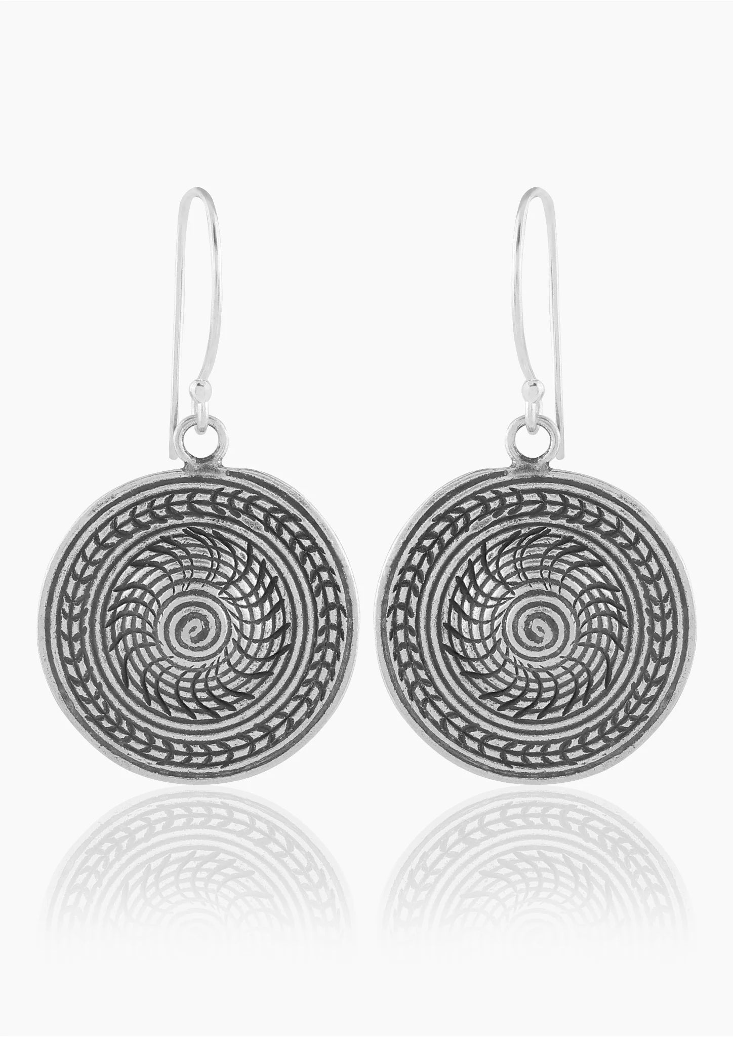 Mohnaa Antique Silver Earring