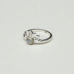 Mohnaa Crown Ring With Rainbow Moonstone
