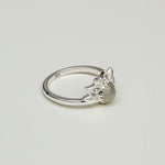 Mohnaa Crown Ring With Rainbow Moonstone