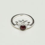 Mohnaa Crown Ring With uncut Garnet Stone679