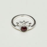 Mohnaa Crown Ring With uncut Garnet Stone679