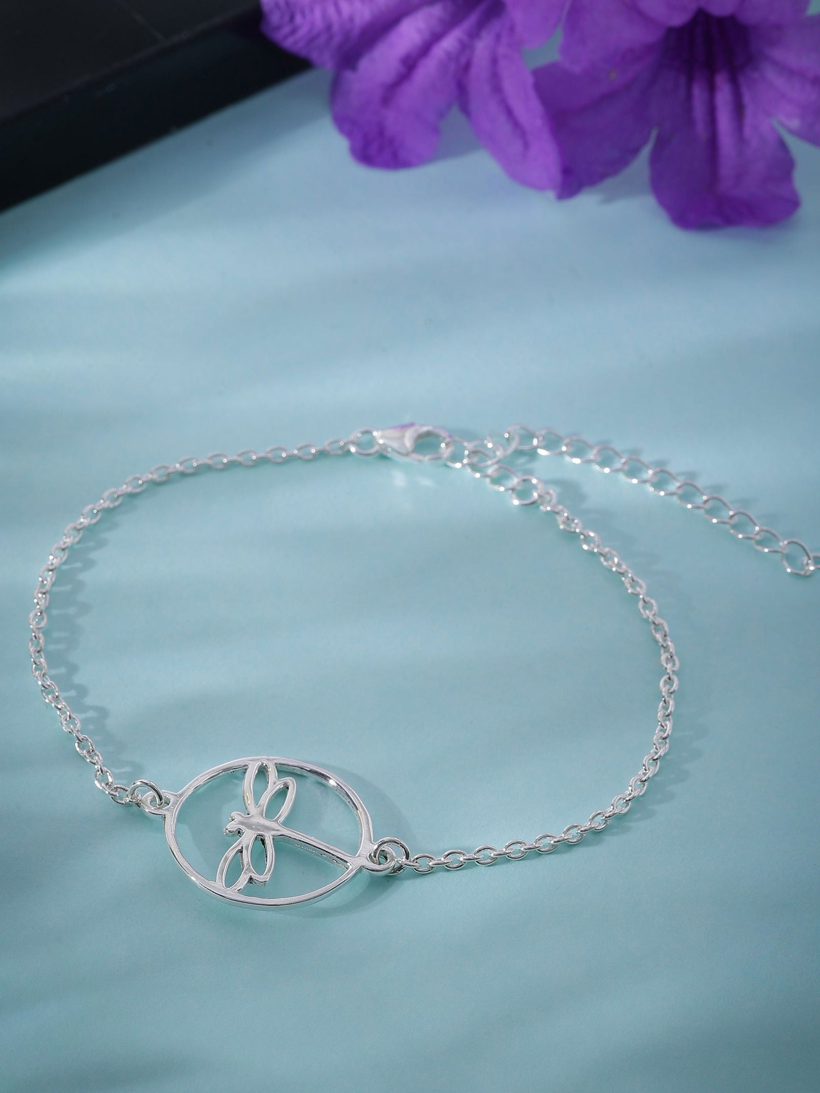 Mohnaa Minimalist Dragon Fly Bracelet in 925 Sterling Silver 401