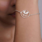 Mohnaa Minimalist Flamingo Bracelet in 925 Sterling Silver 403