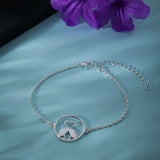 Mohnaa Minimalist Flamingo Bracelet in 925 Sterling Silver 403