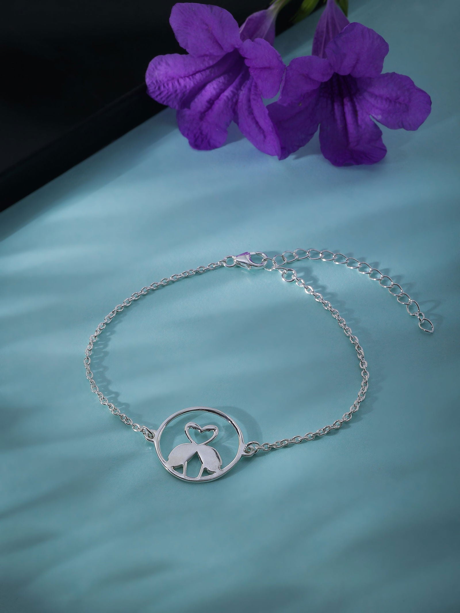 Mohnaa Minimalist Flamingo Bracelet in 925 Sterling Silver 403