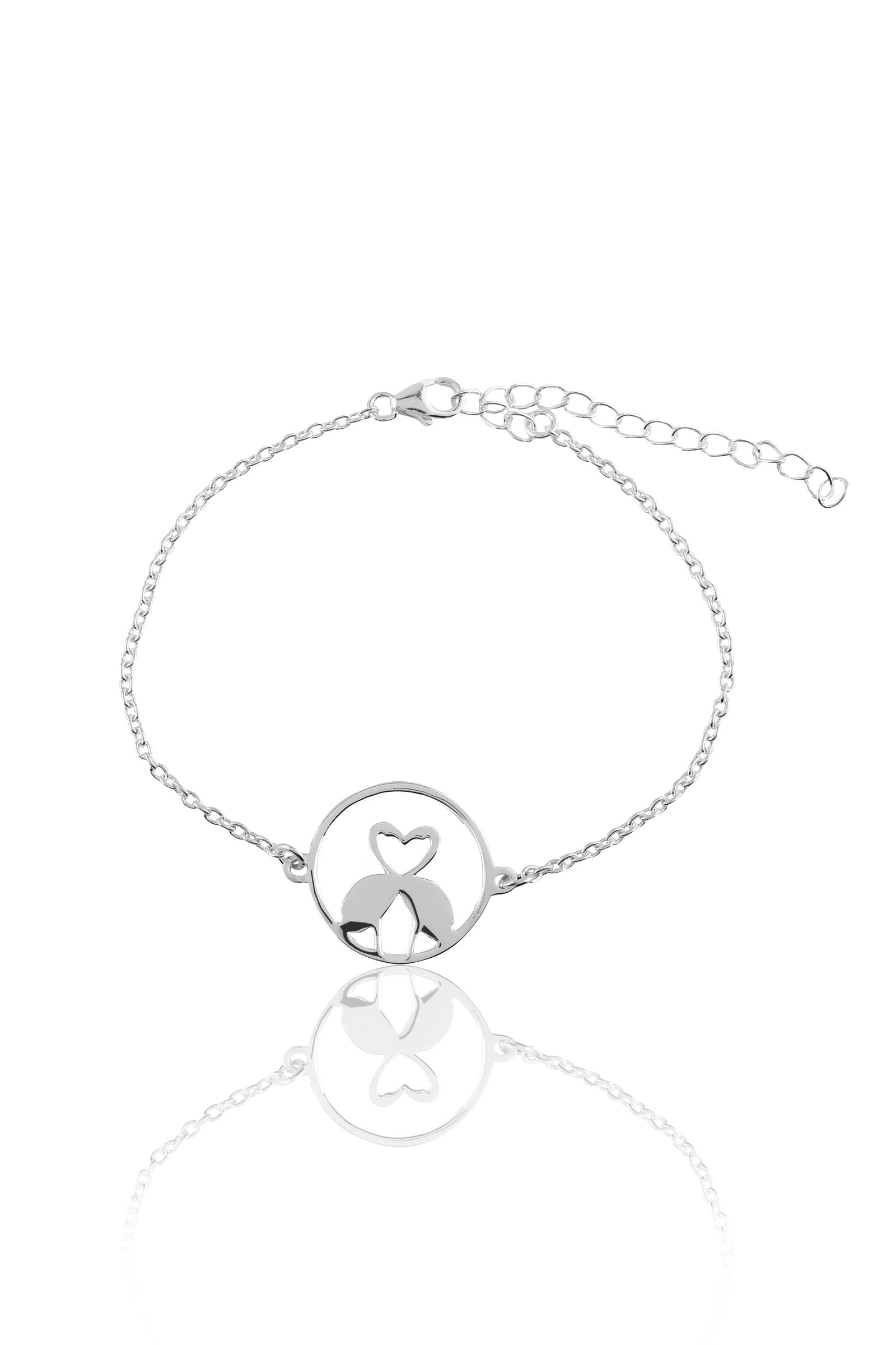 Mohnaa Minimalist Flamingo Bracelet in 925 Sterling Silver 403