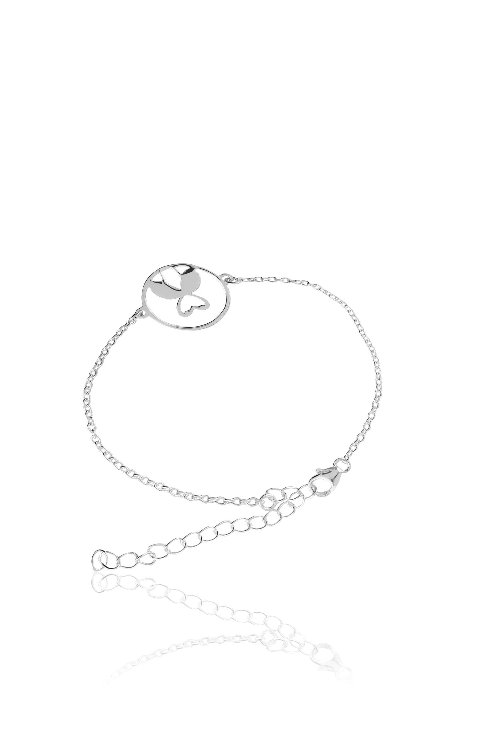 Mohnaa Minimalist Flamingo Bracelet in 925 Sterling Silver 403