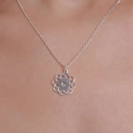 Mohnaa Minimalist Flower Necklace in 925 Sterling Silver 306