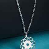 Mohnaa Minimalist Flower Necklace in 925 Sterling Silver 306