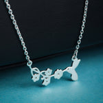 Mohnaa Minimalist Humming Bird Necklace in 925 Sterling Silver 306