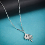 Mohnaa Minimalist Leaf Necklace in 925 Sterling Silver 303