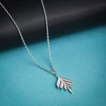 Mohnaa Minimalist Leaf Necklace in 925 Sterling Silver 303