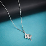 Mohnaa Minimalist Leaf Necklace in 925 Sterling Silver 303