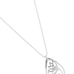 Mohnaa Minimalist Lotus Necklace in 925 Sterling Silver 301