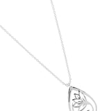 Mohnaa Minimalist Lotus Necklace in 925 Sterling Silver 301