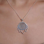 Mohnaa Minimalist Mandala Necklace in 925 Sterling Silver 302