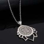 Mohnaa Minimalist Mandala Necklace in 925 Sterling Silver 302