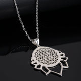 Mohnaa Minimalist Mandala Necklace in 925 Sterling Silver 302