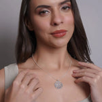 Mohnaa Minimalist Mandala Necklace in 925 Sterling Silver 304