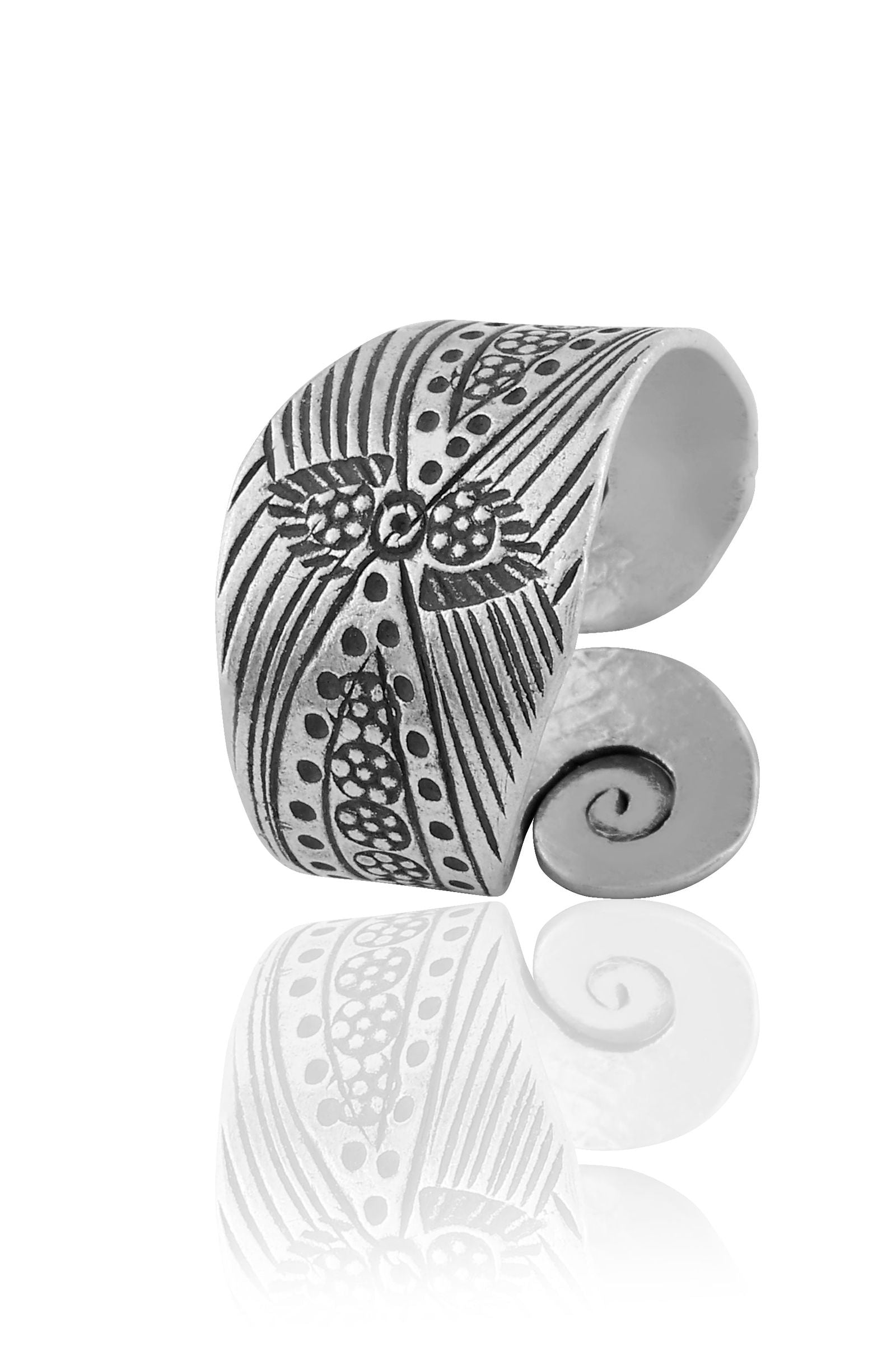 Mohnaa Sea wave thumb ring