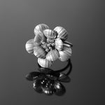 Mohnaa Silver Flower Ring