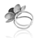 Mohnaa Silver Flower Ring