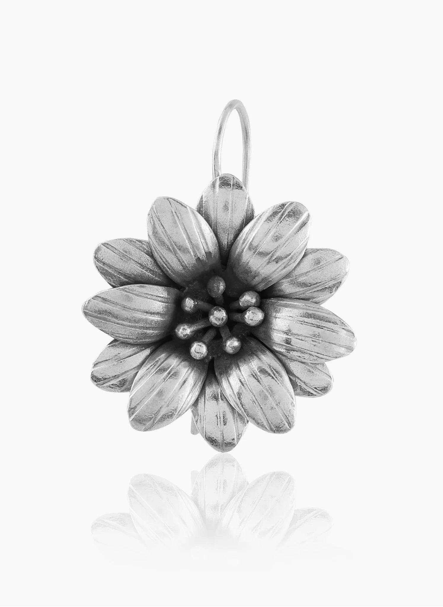 Mohnaa Silver Flower earring