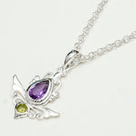 Mohnaa Silver Pendant with Amethyst Gemstone