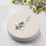 Mohnaa Silver Pendant with Citrine Gemstone