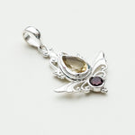 Mohnaa Silver Pendant with Citrine Gemstone