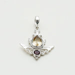 Mohnaa Silver Pendant with Citrine Gemstone