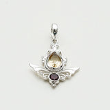 Mohnaa Silver Pendant with Citrine Gemstone