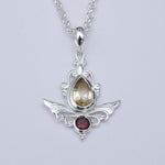 Mohnaa Silver Pendant with Citrine Gemstone
