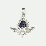 Mohnaa Silver Pendant with Lolite Gemstone