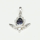 Mohnaa Silver Pendant with Lolite Gemstone
