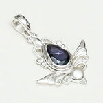 Mohnaa Silver Pendant with Lolite Gemstone
