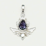 Mohnaa Silver Pendant with Lolite Gemstone